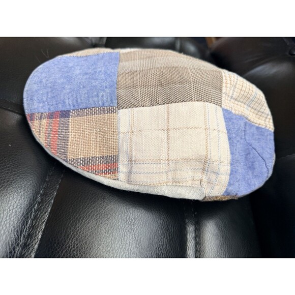 Petracci Patchwork Ivy Cap Newsboy Hat XL Made in Italy 100% Cotton Multicolor - Picture 3 of 12